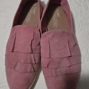 TOMS Women's Dusty Rose Suede Flats
